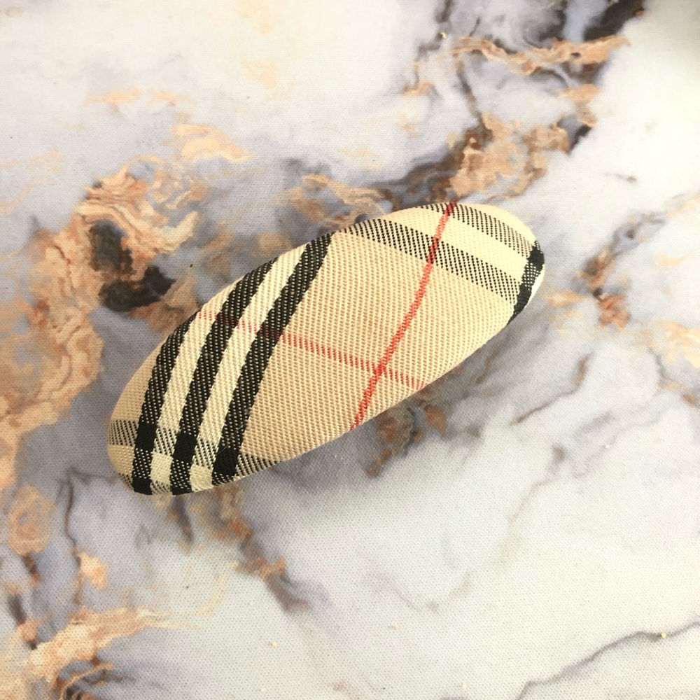 Burberry style nova check hair clip